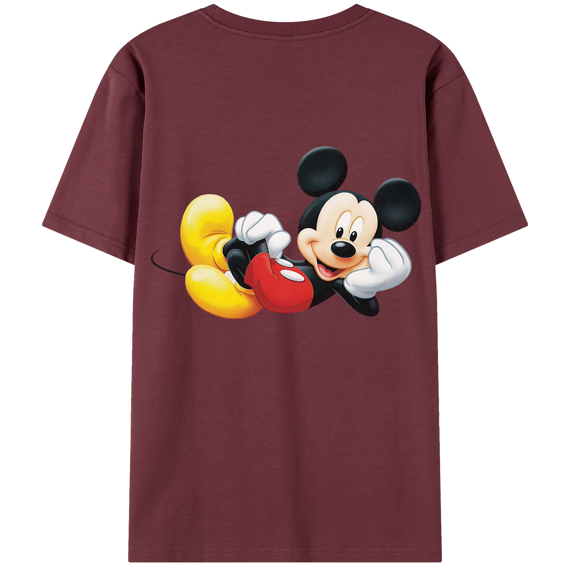 （画像用） ミッキーマウス Mickey Mouse 綿100％半袖Tシャツ（背面プリント）